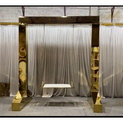 Gold Pleksi Kaplama Düğün Salıncağı 